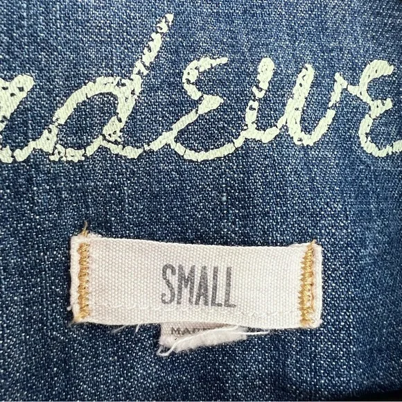 Madewell Washed Blue Denim Western Shirt Small - Picture 5 of 5